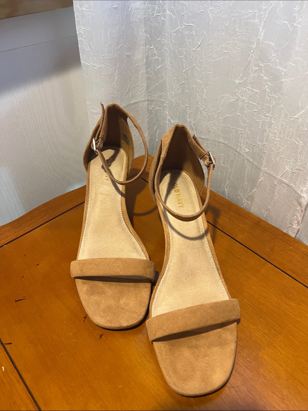 Women’s Tan Ankle-Strap Suede Sandals